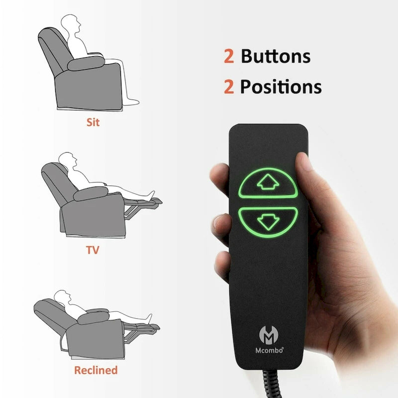 Fauteuil inclinable électrique avec massage et chaleur, tissu peluche 8015