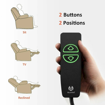 Fauteuil inclinable électrique avec massage et chaleur, tissu peluche 8015
