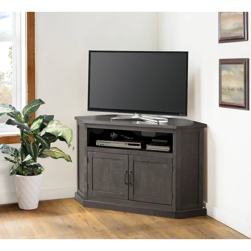 Le meuble TV d'angle rustique de 50 pouces en bois massif