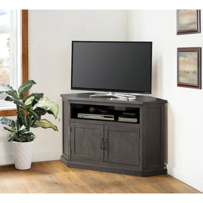 Le meuble TV d'angle rustique de 50 pouces en bois massif