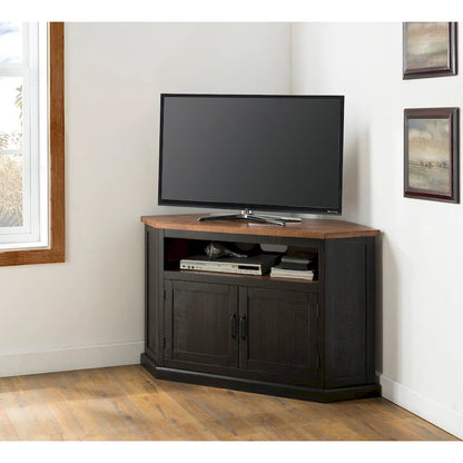Le meuble TV d'angle rustique de 50 pouces en bois massif