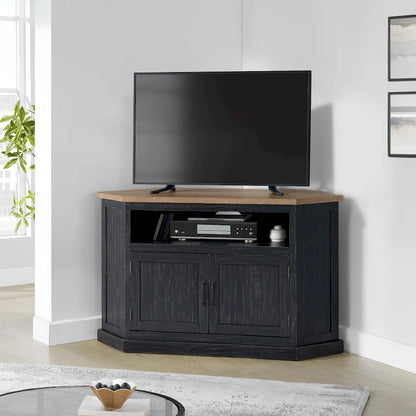Le meuble TV d'angle rustique de 50 pouces en bois massif