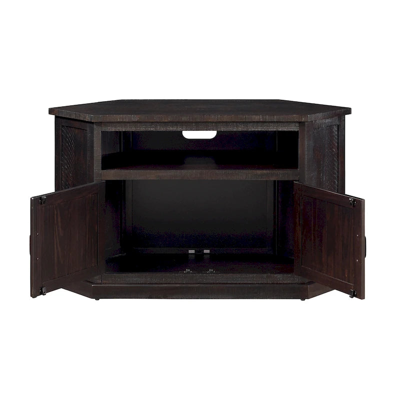 Le meuble TV d'angle rustique de 50 pouces en bois massif