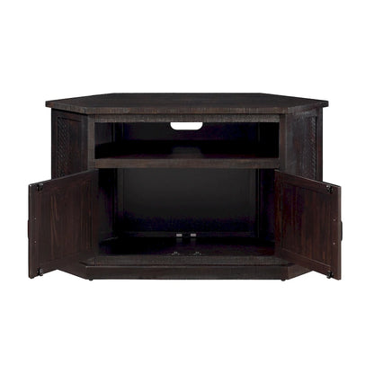 Le meuble TV d'angle rustique de 50 pouces en bois massif