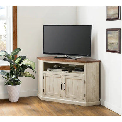 Le meuble TV d'angle rustique de 50 pouces en bois massif