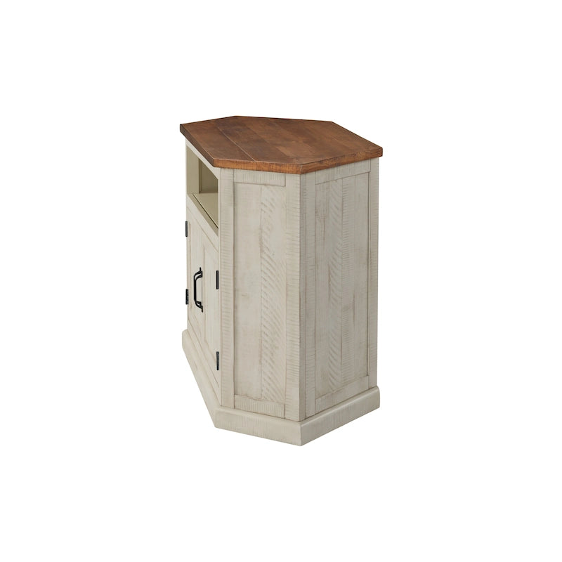 Le meuble TV d'angle rustique de 50 pouces en bois massif