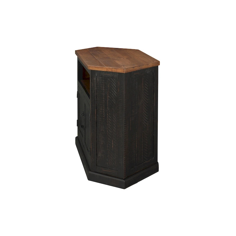 Le meuble TV d'angle rustique de 50 pouces en bois massif