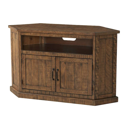 Le meuble TV d'angle rustique de 50 pouces en bois massif