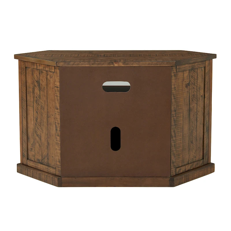 Le meuble TV d'angle rustique de 50 pouces en bois massif