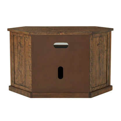 Le meuble TV d'angle rustique de 50 pouces en bois massif