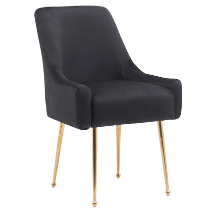 Lot de 2 chaises de salle à manger capitonnées en velours