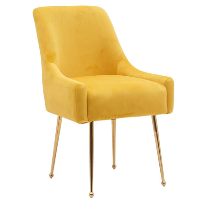 Lot de 2 chaises de salle à manger capitonnées en velours