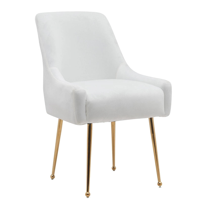 Lot de 2 chaises de salle à manger capitonnées en velours