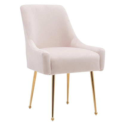 Lot de 2 chaises de salle à manger capitonnées en velours