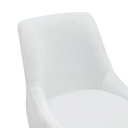 Lot de 2 chaises de salle à manger capitonnées en velours
