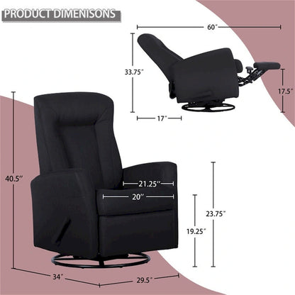 Fauteuil planeur inclinable Fauteuil à bascule inclinable Fauteuil inclinable pivotant Fauteuil d'appoint