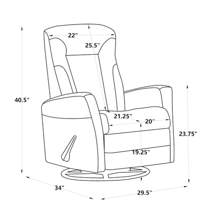 Fauteuil planeur inclinable Fauteuil à bascule inclinable Fauteuil inclinable pivotant Fauteuil d'appoint
