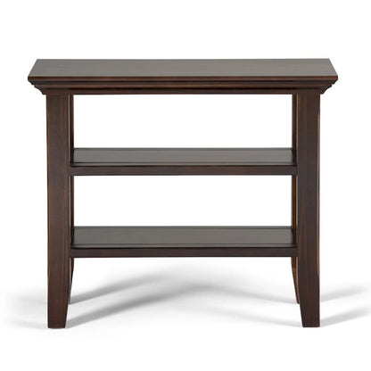 Table d'appoint étroite de style transitionnel en bois massif de 14 pouces de large - 14 pouces de large