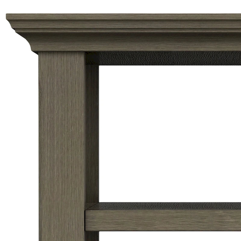 Table d'appoint étroite de style transitionnel en bois massif de 14 pouces de large - 14 pouces de large