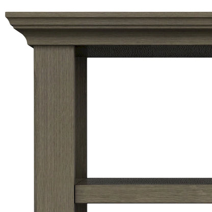 Table d'appoint étroite de style transitionnel en bois massif de 14 pouces de large - 14 pouces de large