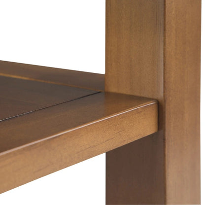 Table d'appoint étroite de style transitionnel en bois massif de 14 pouces de large - 14 pouces de large