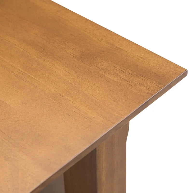 Table d'appoint étroite de style transitionnel en bois massif de 14 pouces de large - 14 pouces de large
