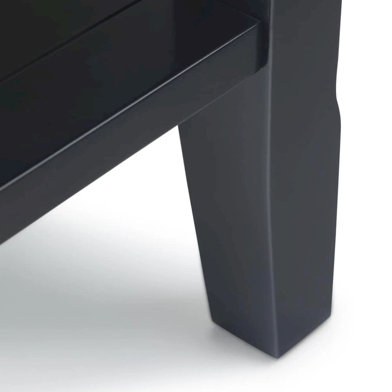Table d'appoint étroite de style transitionnel en bois massif de 14 pouces de large - 14 pouces de large