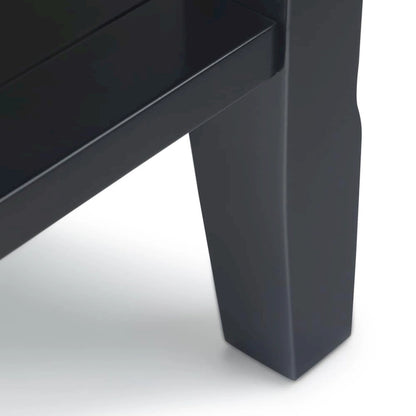 Table d'appoint étroite de style transitionnel en bois massif de 14 pouces de large - 14 pouces de large