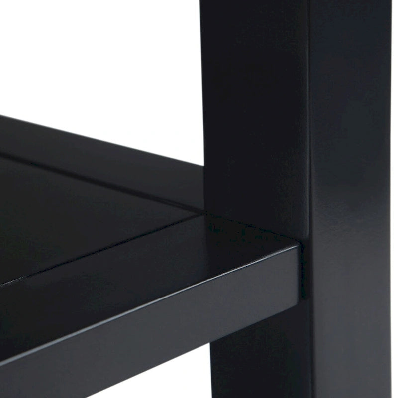 Table d'appoint étroite de style transitionnel en bois massif de 14 pouces de large - 14 pouces de large