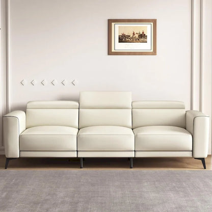 Canapé inclinable électrique en cuir 112,5 po avec port de chargement USB