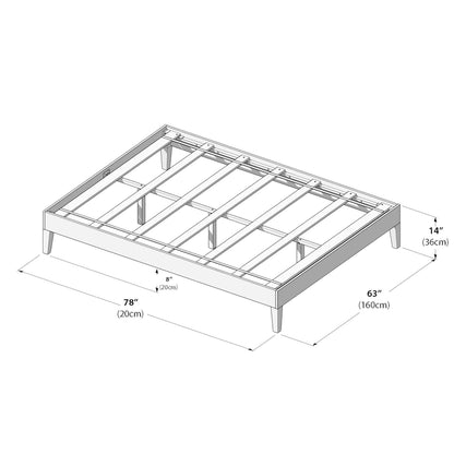 Lit plateforme minimaliste queen size