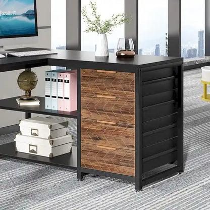 Bureau d'angle en L réversible, table d'écriture, poste de travail robuste