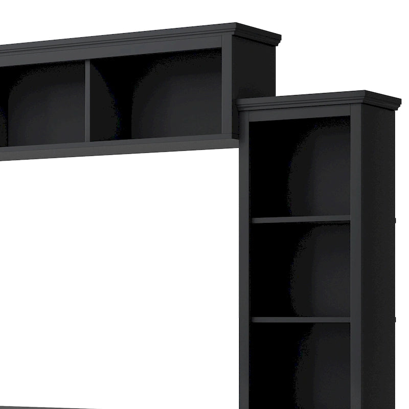 Meuble TV avec pont, console TV pour téléviseurs jusqu'à 70", deux éléments latéraux