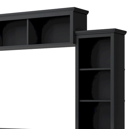 Meuble TV avec pont, console TV pour téléviseurs jusqu'à 70", deux éléments latéraux