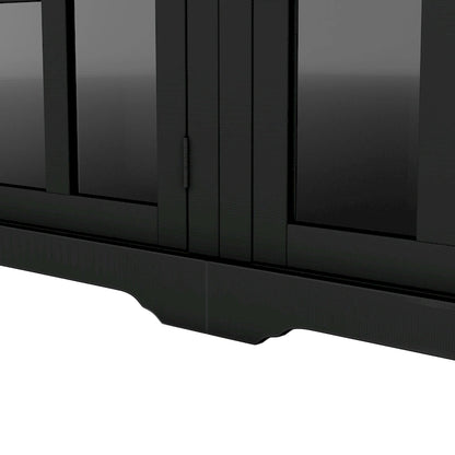 Meuble TV avec pont, console TV pour téléviseurs jusqu'à 70", deux éléments latéraux