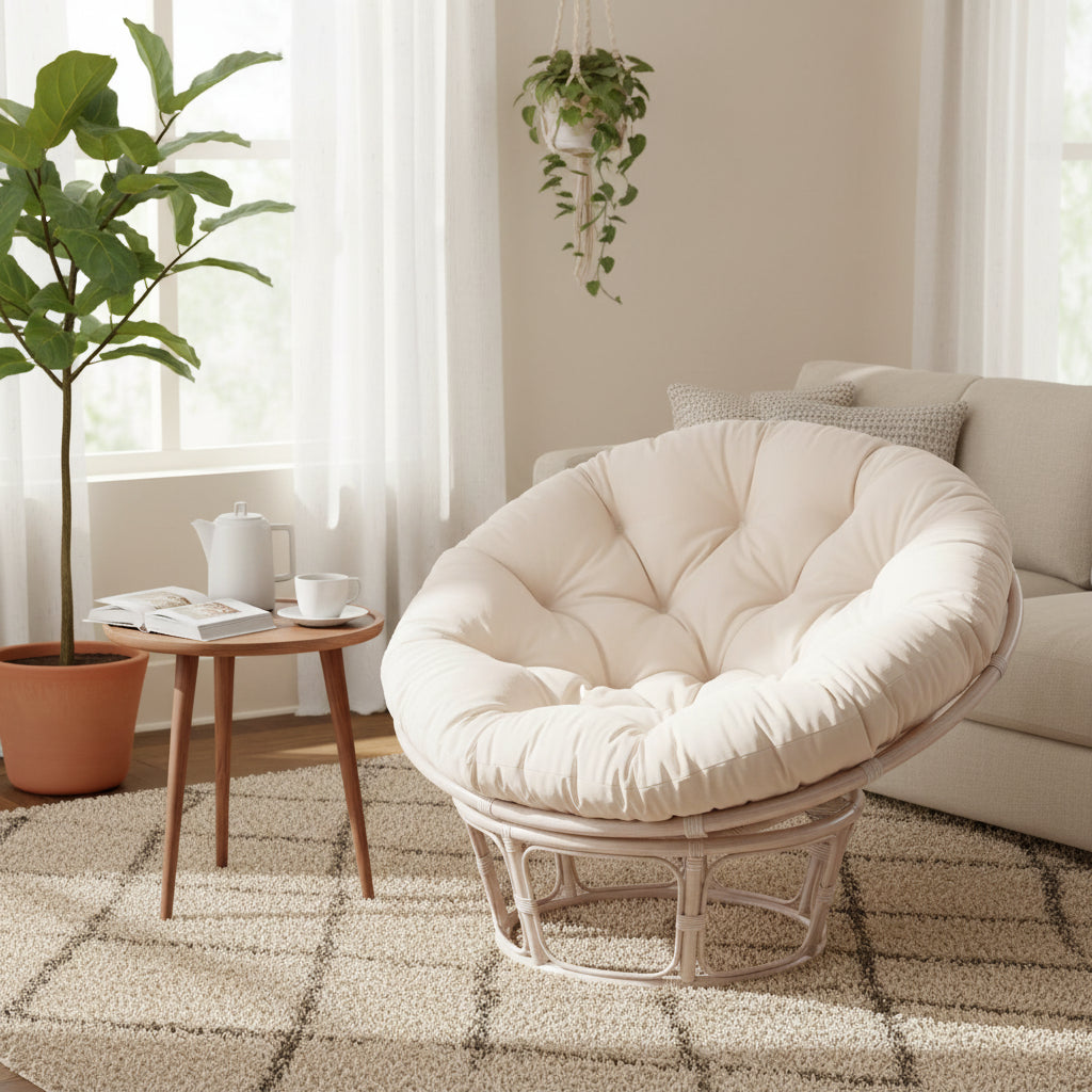 Coussin de siège en sergé uni de 52 pouces (coussin inclus)