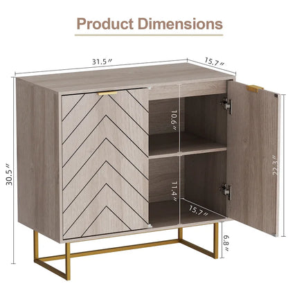 Buffet double avec rangement, meuble de rangement avec étagère réglable pour salon, cuisine
