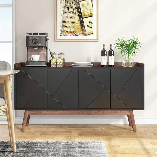 55-inch Kitchen Sideboard Buffet Cabinet with Storage Coffee Bar Cabinet with Doors