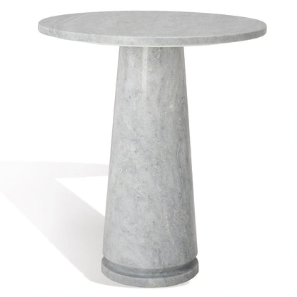 Table d'appoint ronde haute en marbre - 56 cm L x 53 cm P x 61 cm H - 56x53x61