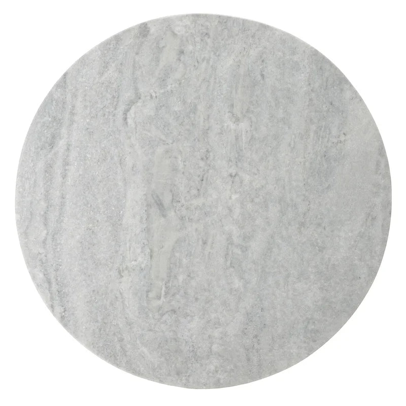 Table d'appoint ronde haute en marbre - 56 cm L x 53 cm P x 61 cm H - 56x53x61