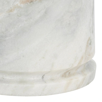 Table d'appoint ronde haute en marbre - 56 cm L x 53 cm P x 61 cm H - 56x53x61