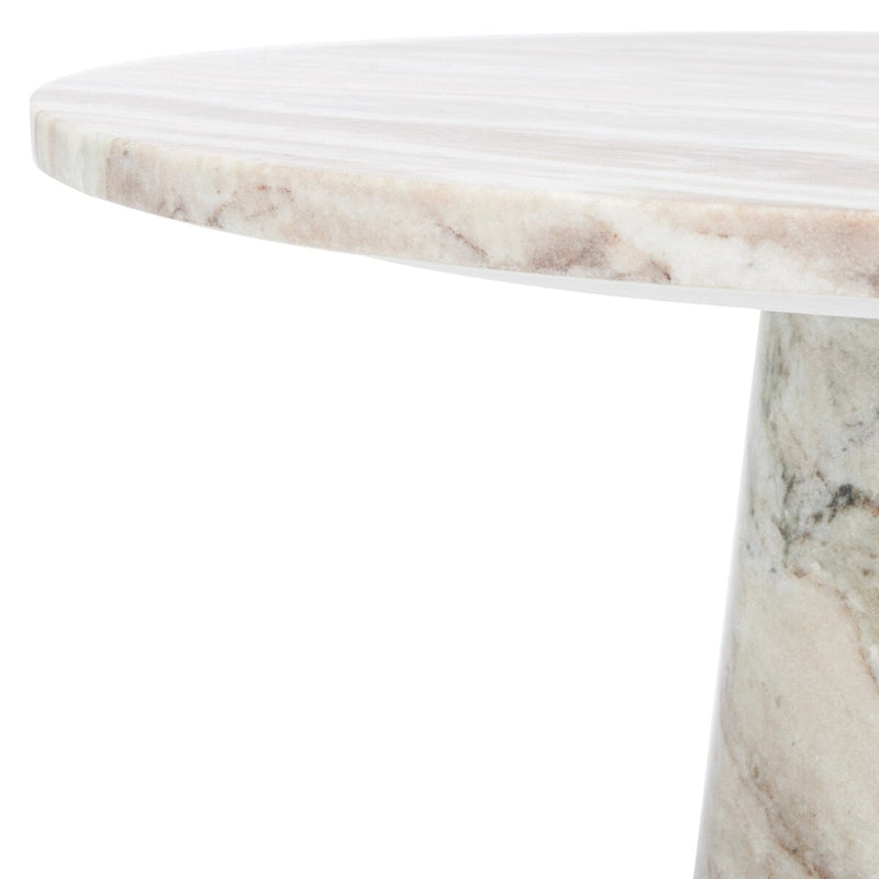 Table d'appoint ronde haute en marbre - 56 cm L x 53 cm P x 61 cm H - 56x53x61