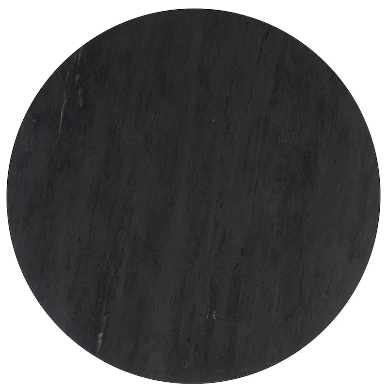Table d'appoint ronde haute en marbre - 56 cm L x 53 cm P x 61 cm H - 56x53x61