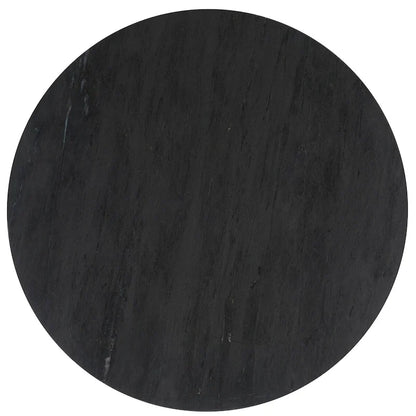Table d'appoint ronde haute en marbre - 56 cm L x 53 cm P x 61 cm H - 56x53x61