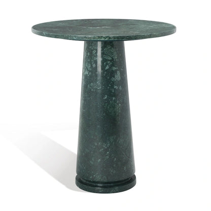 Table d'appoint ronde haute en marbre - 56 cm L x 53 cm P x 61 cm H - 56x53x61