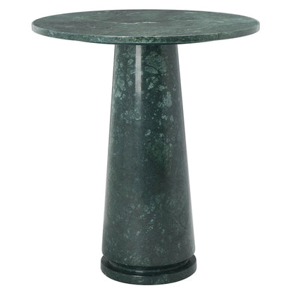 Table d'appoint ronde haute en marbre - 56 cm L x 53 cm P x 61 cm H - 56x53x61
