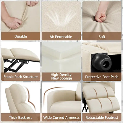 Fauteuil inclinable en tissu moderne