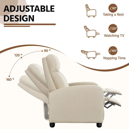 Fauteuil inclinable en tissu moderne