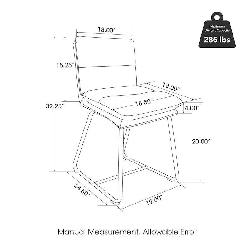 Lot de 2/4 chaises de salle à manger modernes en cuir PU épais avec pieds en métal